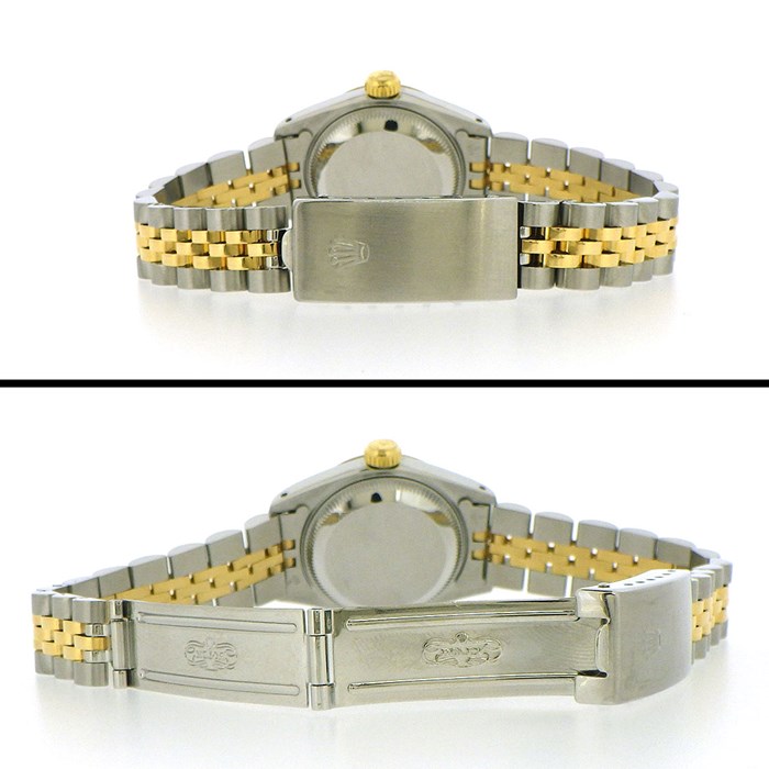 ロレックス Rolex 腕時計 オイスター パーペチュアル レディ デイトジャスト 69173 サンレイ シャンパンカラー文字盤 フルーテッドベゼル ロレゾール ジュビリーブレス オイスタースチール K18YG 自動巻き 【箱・保付き】 【中古】