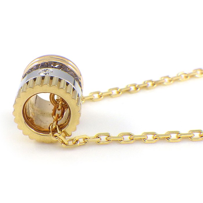 ブシュロン BOUCHERON ネックレス キャトル クラシック スモール JPN00547 スリーカラー ダイヤモンド 0.01ct K18PG K18WG K18YG ブラウン PVD 【箱・保付き】 【中古】