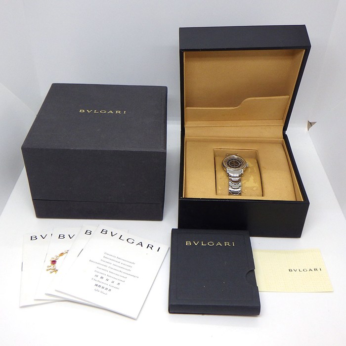 ブルガリ BVLGARI 腕時計 ソロテンポ ST29S/ST29BSSD デイト ブラック文字盤 SS クオーツアナログ 【箱・保付き】 【中古】