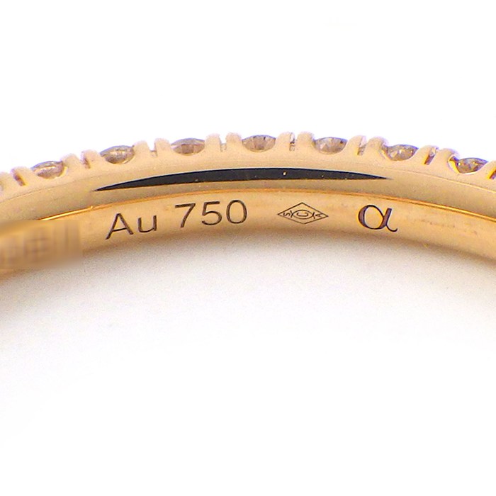 カルティエ Cartier リング エタンセル ウェディング バンド 1.5mm B4210549 フルエタニティ ダイヤモンド K18PG 9号 / #49 【中古】