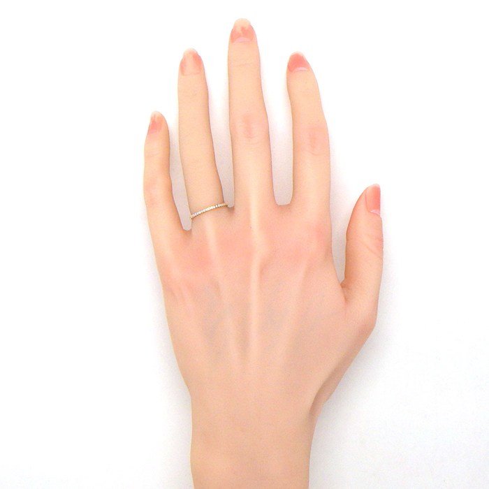 カルティエ Cartier リング エタンセル ウェディング バンド 1.5mm B4210549 フルエタニティ ダイヤモンド K18PG 9号 / #49 【中古】