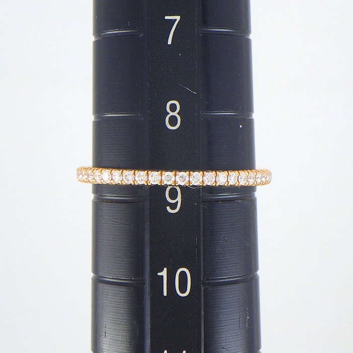 カルティエ Cartier リング エタンセル ウェディング バンド 1.5mm B4210549 フルエタニティ ダイヤモンド K18PG 9号 / #49 【中古】