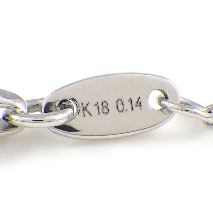 スタージュエリー STAR JEWELRY ネックレス フラワーモチーフ パヴェ ダイヤモンド 計0.14ct K18WG 【中古】