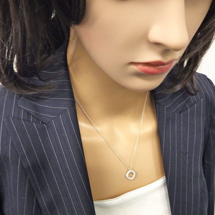 ティファニー ペンダントトップ ダイヤ スクエア サークル K18WG【中古】BLJ TIFFANY\u0026Co.(ティファニー) ネックレス美品 ティファニー T