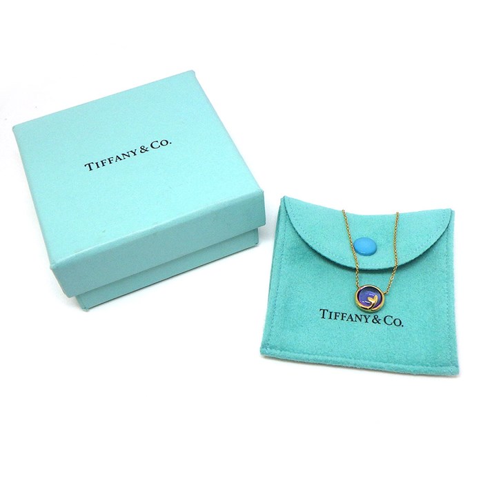 ティファニー Tiffany & Co. ネックレス オリーブリーフ オーバル カボションカット アメジスト K18YG 【中古】