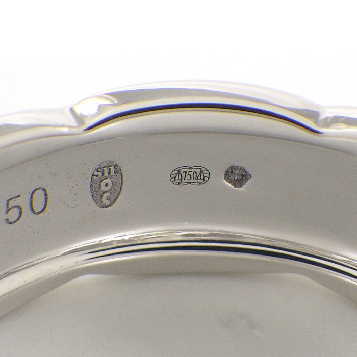 シャネル CHANEL リング ココ クラッシュ ミディアム J10865 マトラッセ キルティング ダイヤモンド 計0.18ct K18WG 19.5号 / #60 【中古】