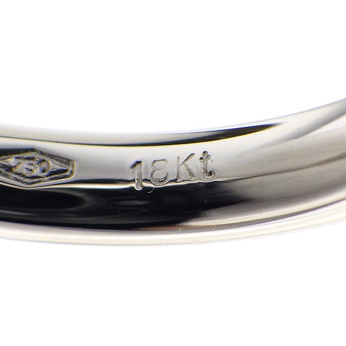 ポメラート Pomellato リング ルッチョレ 1ポイント ダイヤモンド K18WG 10号 【中古】