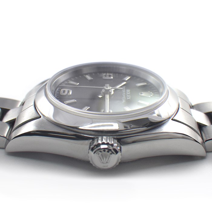 ロレックス Rolex 腕時計 オイスターパーペチュアル 76080 K番 2001年製 夜光インデックス 夜光針 ブラック文字盤 SS 自動巻き 【中古】