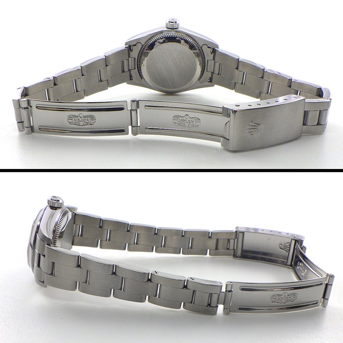 ロレックス Rolex 腕時計 オイスターパーペチュアル 76080 K番 2001年製 夜光インデックス 夜光針 ブラック文字盤 SS 自動巻き 【中古】