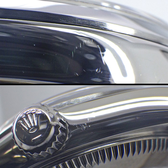 ロレックス Rolex 腕時計 オイスターパーペチュアル 76080 K番 2001年製 夜光インデックス 夜光針 ブラック文字盤 SS 自動巻き 【中古】