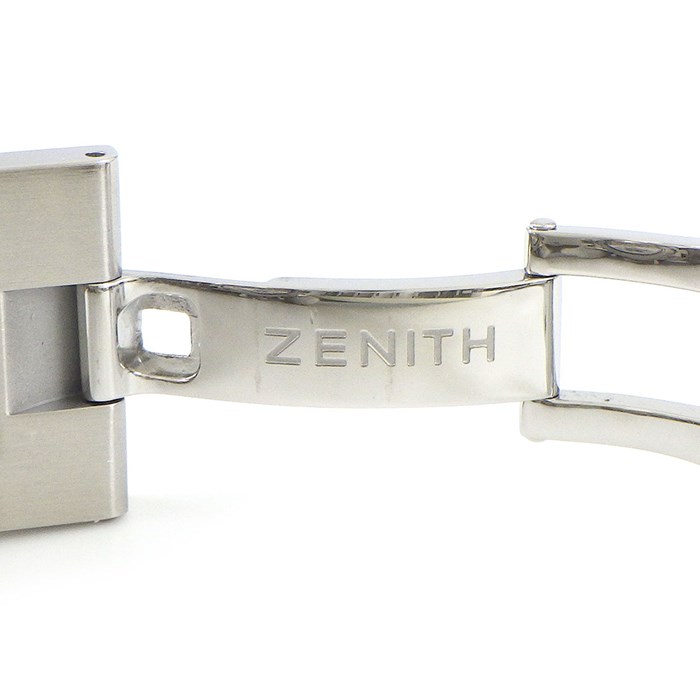 ゼニス ZENITH 腕時計 クロノマスター エルプリメロ オープン 03.2040.4061/21.M2040 クロノグラフ タキメーター スモールセコンド 裏スケ ブラック 文字盤 SS 黒 自動巻き 【箱・保付き】 【中古】
