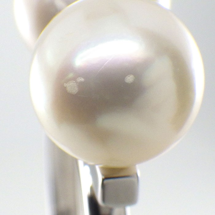 タサキ 田崎真珠 TASAKI リング バランス ネオ R-4814-18KWG 3ポイント あこや真珠 8.1mm珠 K18WG 8.5号 【箱・保付き】 【中古】