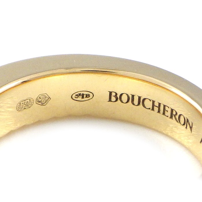 ブシュロン BOUCHERON リング キャトル ラディアント ソリテール ハーフエタニティ ダイヤモンド 0.20ct(F/VVS2/EX) K18YG K18WG 5号 / #45 【中古】