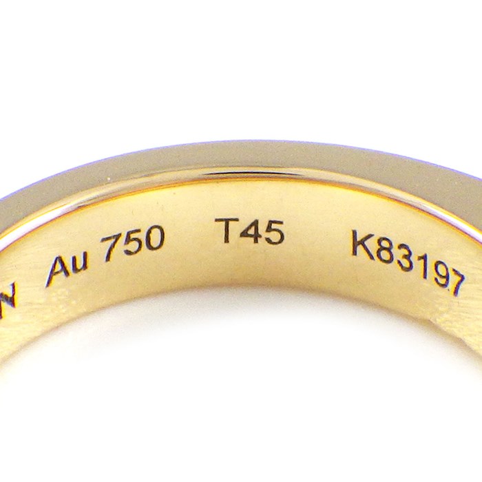 ブシュロン BOUCHERON リング キャトル ラディアント ソリテール ハーフエタニティ ダイヤモンド 0.20ct(F/VVS2/EX) K18YG K18WG 5号 / #45 【中古】