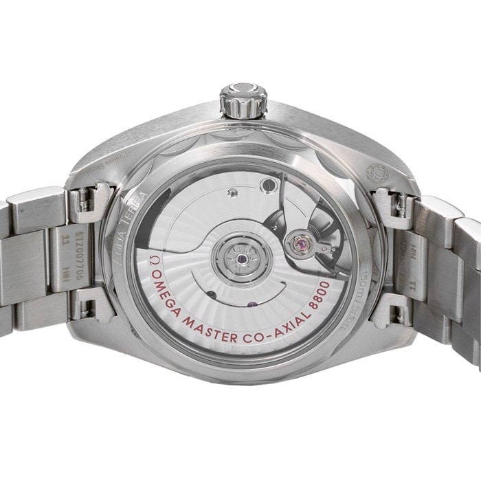 【新品・5年保証】オメガ OMEGA 腕時計 シーマスター アクアテラ 150M 34mm 220.10.34.20.02.002 コーアクシャル マスタークロノメーター デイト 裏スケ 夜光インデックス 夜光針 ウェーブ シルバー文字盤 SS 自動巻き 【箱・保付き】