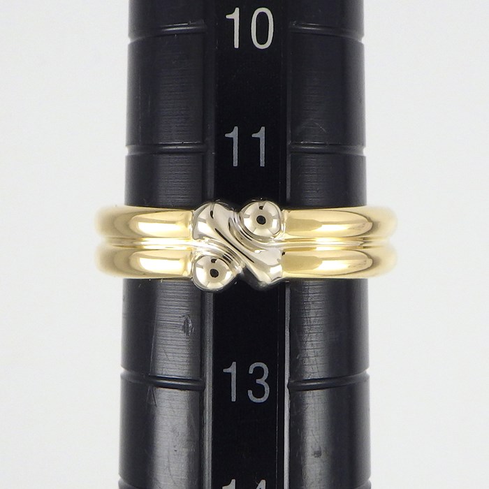 ティファニー Tiffany & Co. リング シグネチャー X Cross 2ポイント ダイヤモンド K18YG K18WG 12号 【中古】