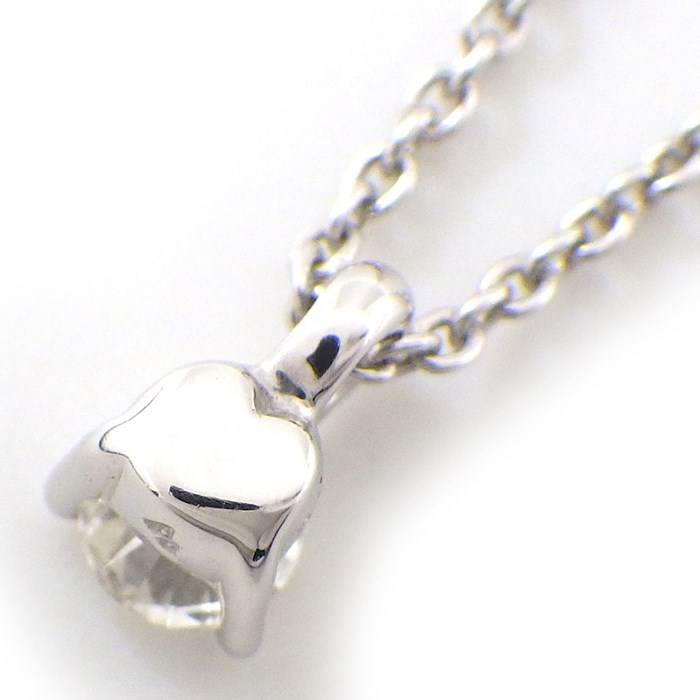 ポンテヴェキオ Ponte Vecchio ネックレス 1ポイント ダイヤモンド 0.10ct K18WG 【中古】