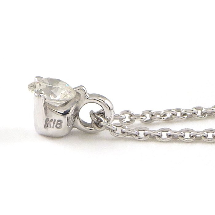 ポンテヴェキオ Ponte Vecchio ネックレス 1ポイント ダイヤモンド 0.10ct K18WG 【中古】