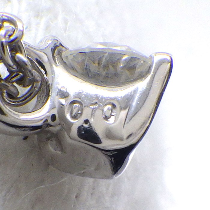 ポンテヴェキオ Ponte Vecchio ネックレス 1ポイント ダイヤモンド 0.10ct K18WG 【中古】