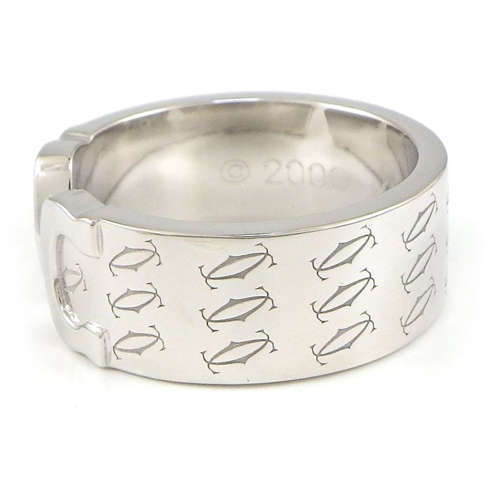 カルティエ Cartier リング C2 2C ハッピーバースデー 2000年ホリデー限定 ロゴ K18WG 13.5号 / #53 【中古】
