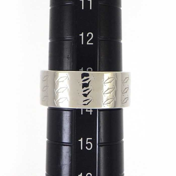 カルティエ Cartier リング C2 2C ハッピーバースデー 2000年ホリデー限定 ロゴ K18WG 13.5号 / #53 【中古】