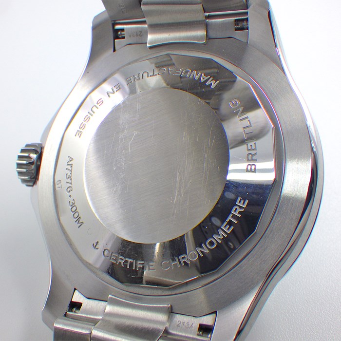 ブライトリング Breitling 腕時計 スーパーオーシャン A17376211L2A1 (A17376) 夜光インデックス 夜光針 回転ベゼル ターコイズ文字盤 SS 自動巻き 【中古】