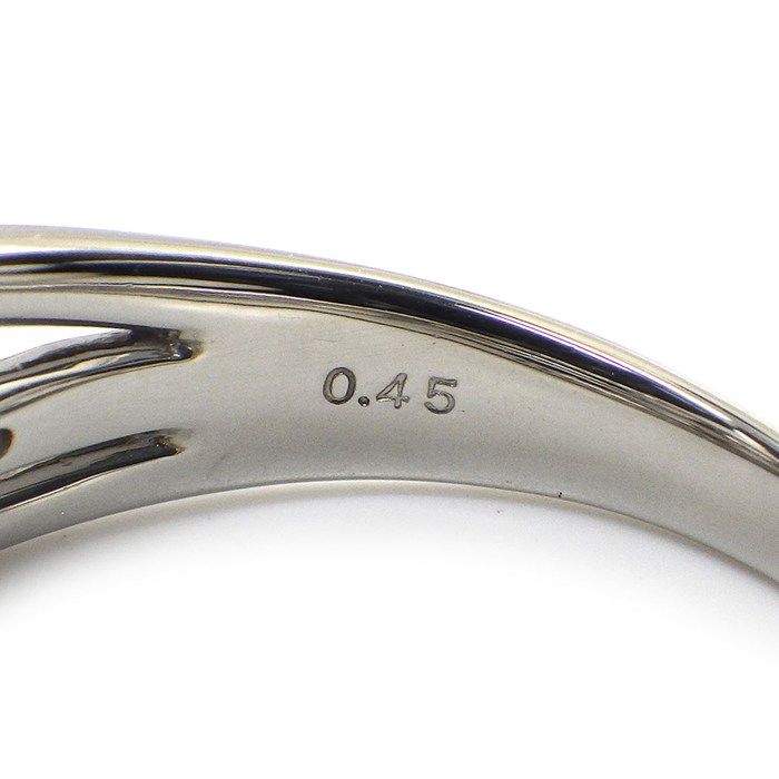 【ピンクダイヤモンド ダイヤモンド】 リング センター ピンクダイヤモンド 0.043ct サイド ピンクダイヤモンド 計0.060ct パヴェ ダイヤモンド 計0.450ct PT900 K18PG 18号 【中古】