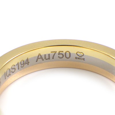 カルティエ Cartier リング ヴァンドーム ウェディング B4052948 フルサークル エタニティ スリーカラー ダイヤモンド 計0.23ct K18PG K18WG K18YG 8号 / #48 【箱・保付き】 【中古】