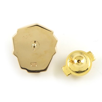 【ダイヤモンド】 ピンブローチ タイガー モチーフ 1ポイント ダイヤモンド 0.10ct K18YG 【中古】