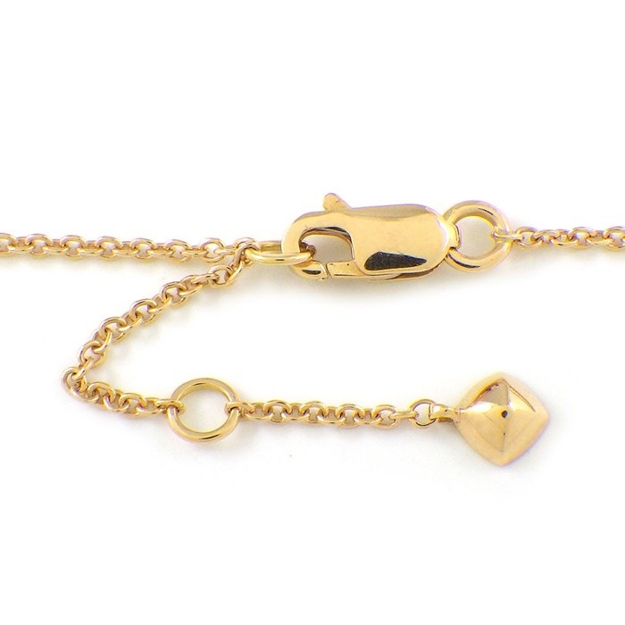 フレッド FRED ネックレス パンドゥ スークル ピラミッド スクエア カボション シュガーローフカット アメジスト ダイヤモンド K18PG 【中古】