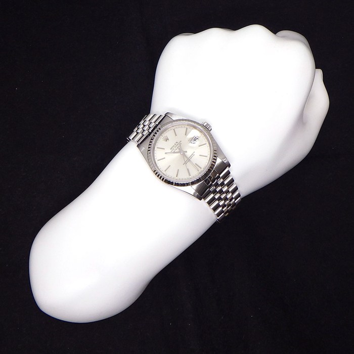 ロレックス Rolex 腕時計 デイトジャスト 16234 E番 1990-1991年製 サンレイシルバー文字盤 デイト K18WG SS 自動巻き 【中古】