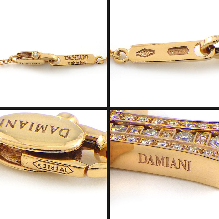 ダミアーニ DAMIANI ネックレス ベルエポック クラウン L 20089532 クロス パヴェ ダイヤモンド 計1.38ct K18PG 【箱・保付き】 【中古】