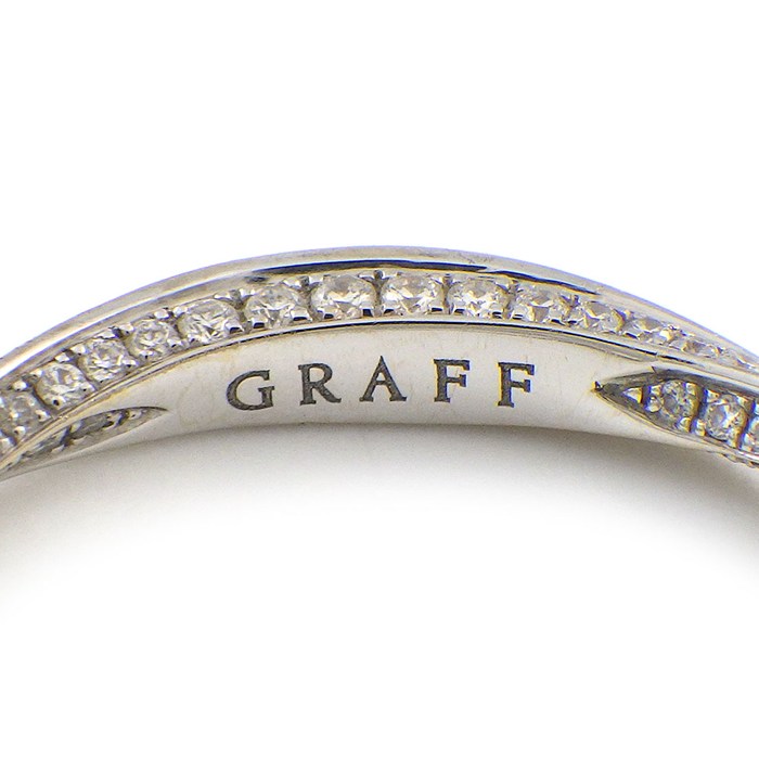 グラフ Graff GRAFF リング スパイラル RGR558 エタニティ バンド フル パヴェ ダイヤモンド 計0.66ct K18WG 9.5号 【箱・保付き】 【中古】