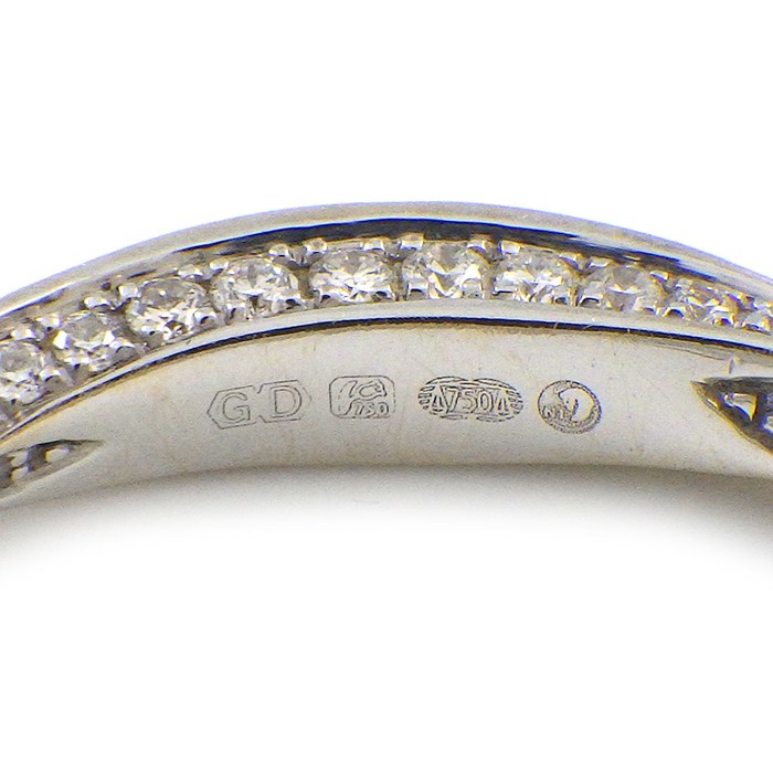 グラフ Graff GRAFF リング スパイラル RGR558 エタニティ バンド フル パヴェ ダイヤモンド 計0.66ct K18WG 9.5号 【箱・保付き】 【中古】