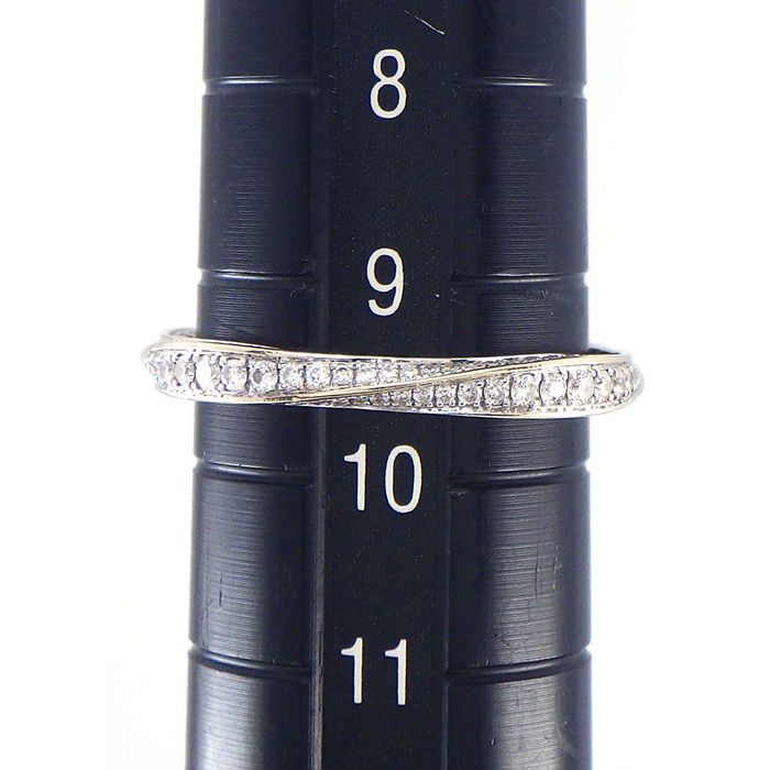 グラフ Graff GRAFF リング スパイラル RGR558 エタニティ バンド フル パヴェ ダイヤモンド 計0.66ct K18WG 9.5号 【箱・保付き】 【中古】