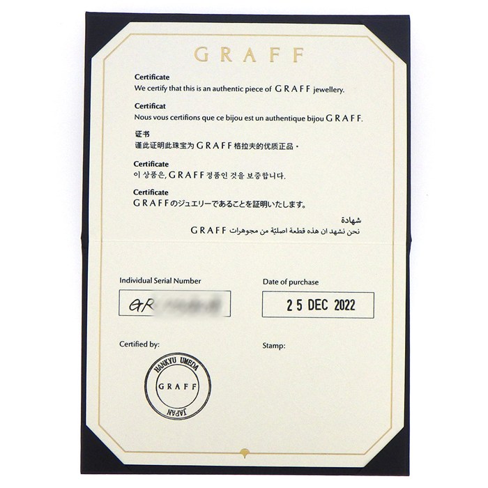 グラフ Graff GRAFF リング スパイラル RGR558 エタニティ バンド フル パヴェ ダイヤモンド 計0.66ct K18WG 9.5号 【箱・保付き】 【中古】