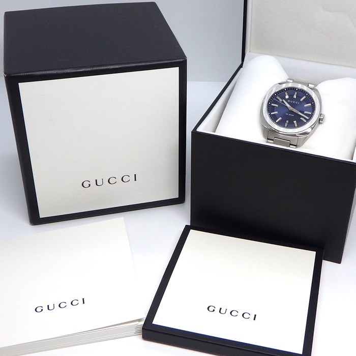 グッチ GUCCI】腕時計 GG2570 ラージ YA142303 ネイビーサンレイ