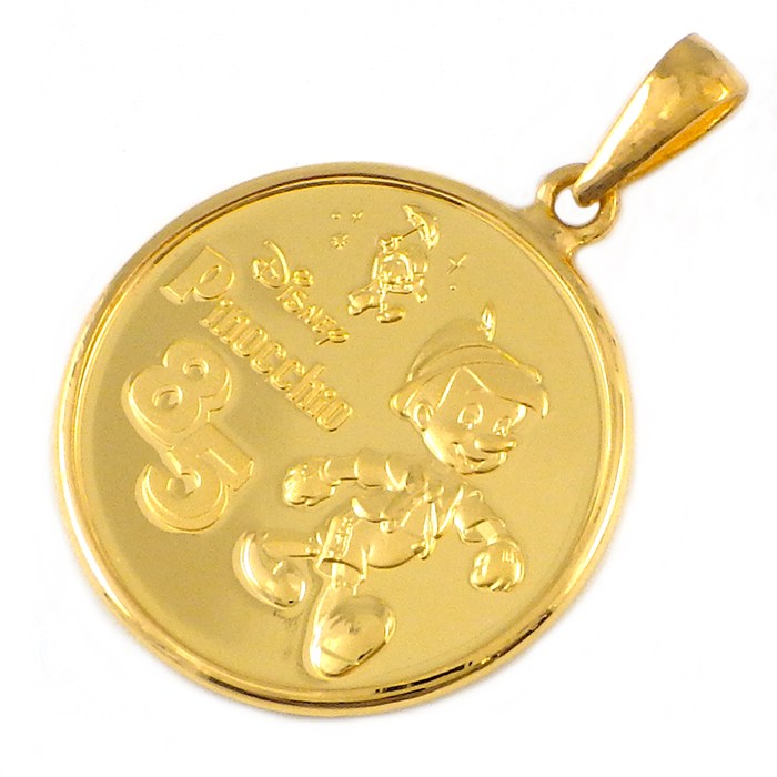 ディズニー Disney ペンダントトップ ピノキオ 85th 1/10oz 300枚 限定モデル Au999