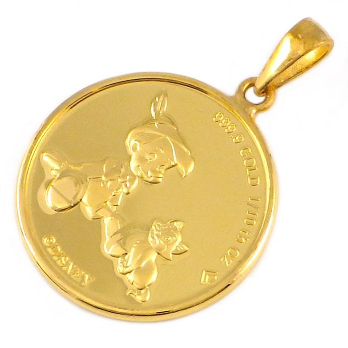 ディズニー Disney ペンダントトップ ピノキオ 85th 1/10oz 300枚 限定モデル Au999