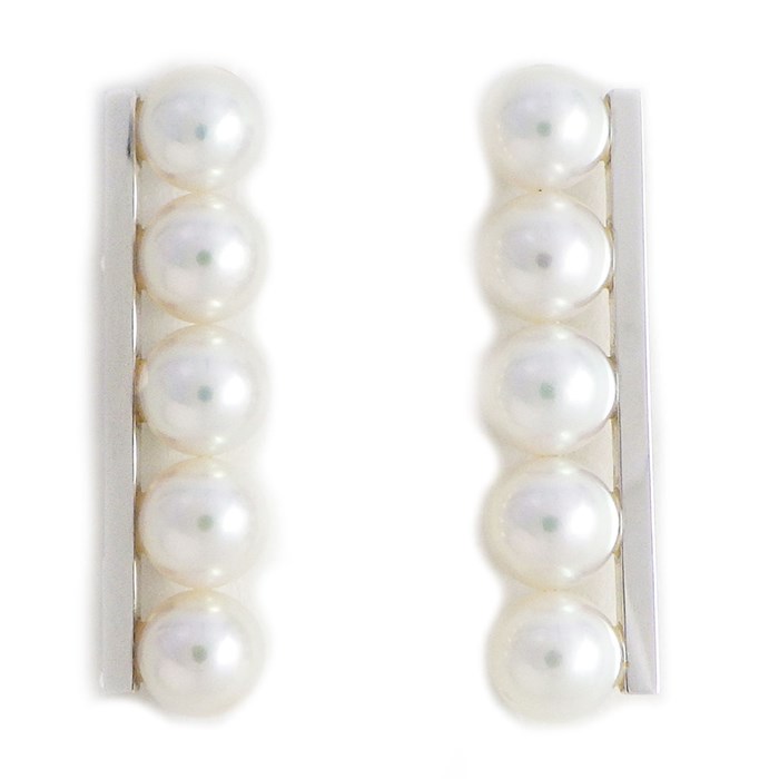 TASAKI真珠 ピアス 片方 15/美品 田崎真珠 タサキ K18SG バランス