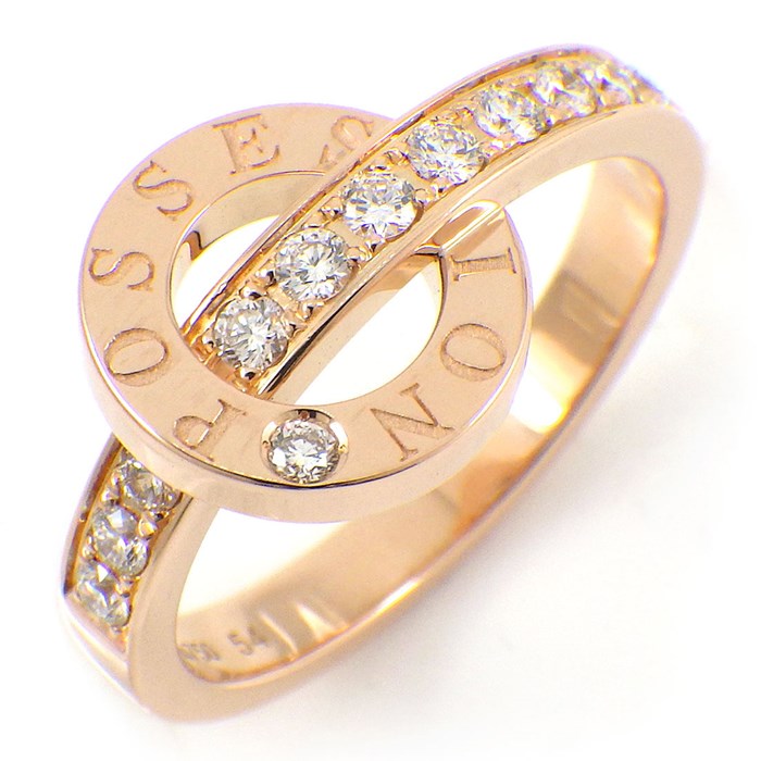 ピアジェ PIAGET リング ポセション ラウンド ハーフサークル ダイヤモンド K18PG 14号 / #54 【中古】