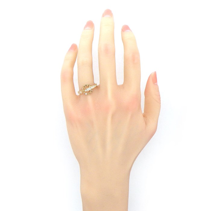 ピアジェ PIAGET リング ポセション ラウンド ハーフサークル ダイヤモンド K18PG 14号 / #54 【中古】