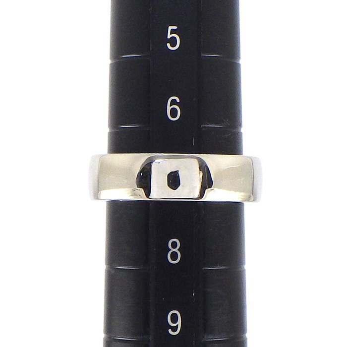 ハリーウィンストン HARRY WINSTON リング シグネチャー バンド 1ポイント ダイヤモンド K18WG 6.5号 【中古】