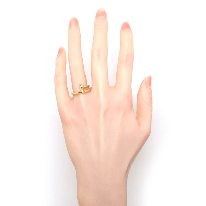 カルティエ Cartier リング ジュストアンクル クラシック B4092600 釘モチーフ K18YG 11号 / #50 【箱・保付き】 【中古】