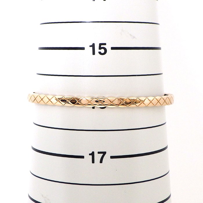 シャネル CHANEL バングル ココクラッシュ コレクション マトラッセ キルティング 2ポイント ダイヤモンド K18PG / #M 【中古】