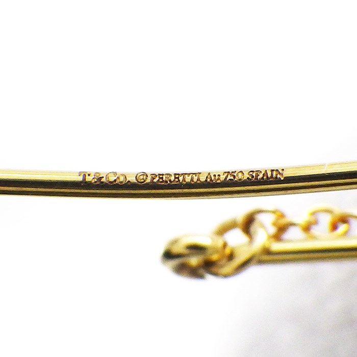 ティファニー Tiffany & Co. フックピアス バイ ザ ヤード チェーン 60926905 スウィング ドロップ 2ポイント パール 8.0mm珠 K18YG 【中古】