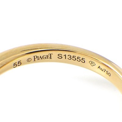 ピアジェ PIAGET リング ポセション G34P5D00 ボール 回転 2ポイント マラカイト 20ポイント ダイヤモンド 計0.21ct K18PG 14号 / #55 【中古】