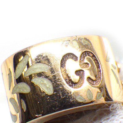 グッチ GUCCI ネックレス アイコン ブルーム GG ロゴ K18PG ホワイト 