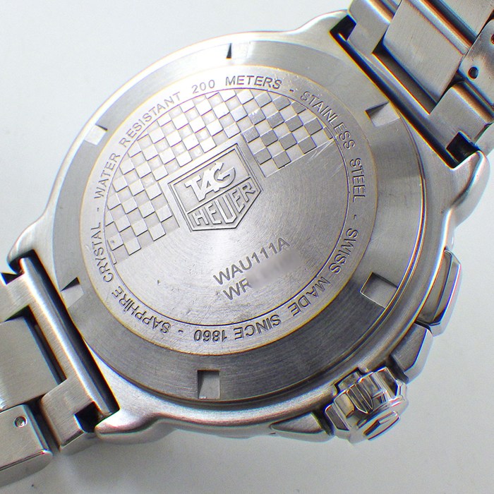 タグ・ホイヤー TAG Heuer 腕時計 フォーミュラー1 WAU111A.BA0858 ブラック文字盤 デイト スモールセコンド アラーム SS クオーツアナログ 【箱・保付き】 【中古】