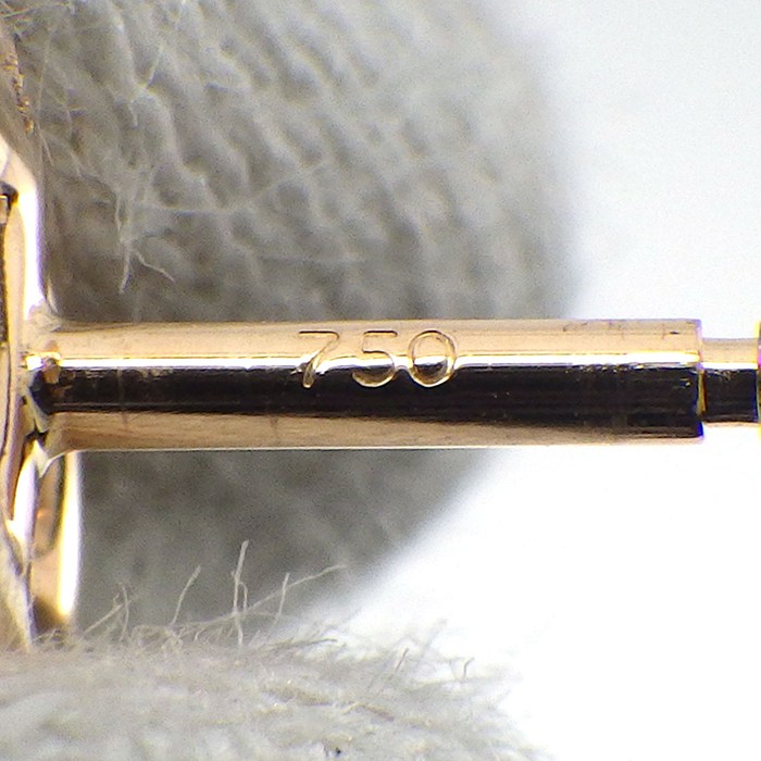 エルメス HERMES ピアス シェーヌダンクル ファランドール K18PG 【中古】